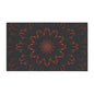 Floor Mat — Red Floral Mandala Heavy-Duty Entrance Rug