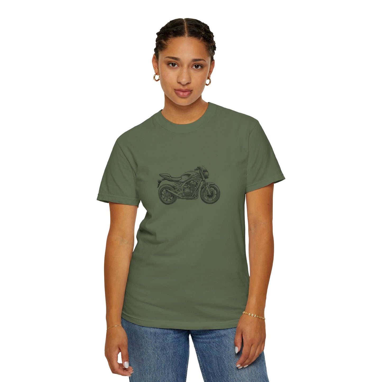 Motorcycle Vibes Unisex Garment-Dyed T-Shirt, Biker Tee for Motorcycle Enthusiasts, Gift for Riders, Casual Wear, Adventure Apparel