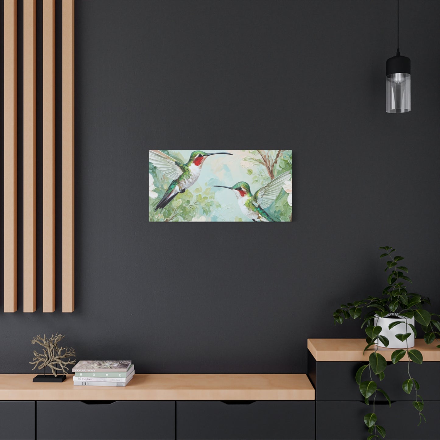 Hummingbird Canvas Wall Art — Stretched Matte Nature Print