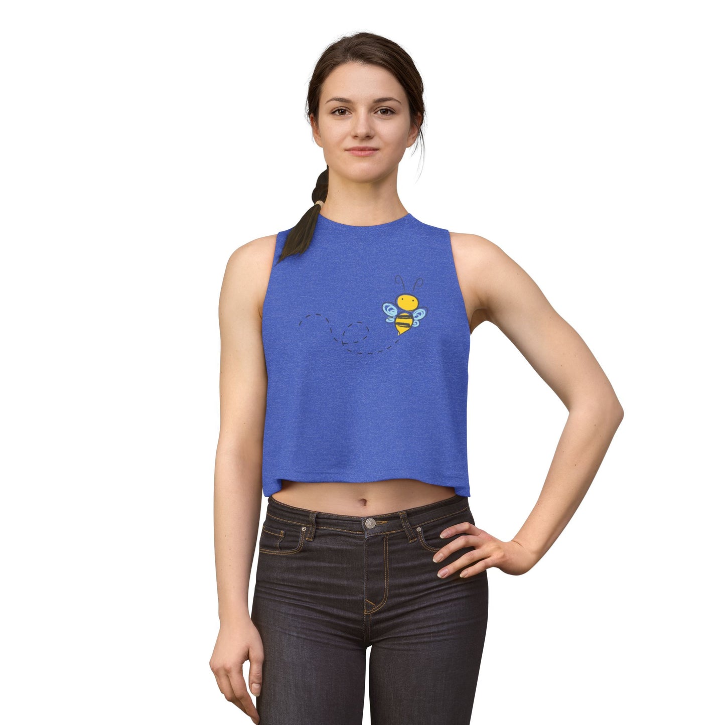 Bee Cute Women's Crop Top — Sweet Bumblebee Graphic