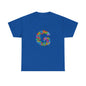 Floral Initial Unisex Tee - Personalized Gift, Casual Summer Wear, Birthday Present, Eco-Friendly Tee, Customizable Clothing