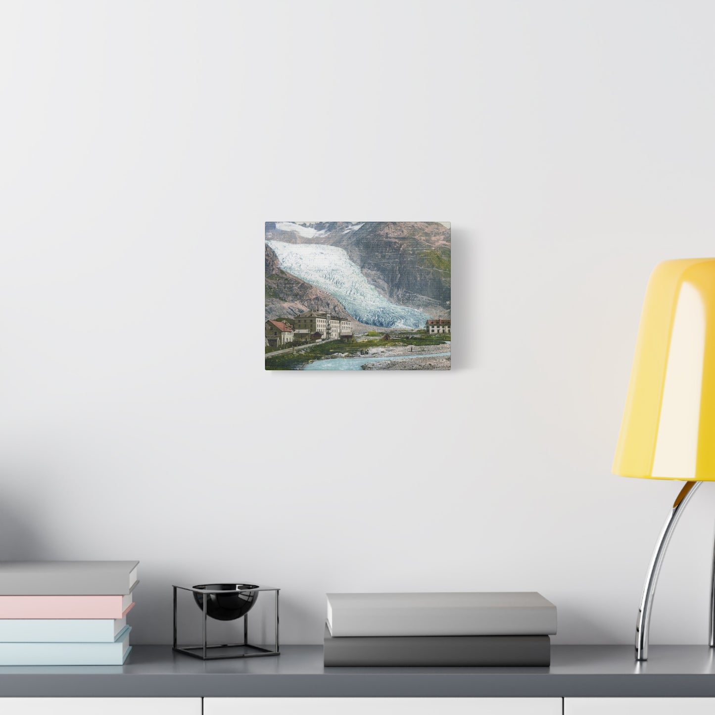 Glacier Village Matte Canvas Print