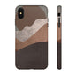 Abstract Earthtone Phone Case — Brown Layered Rugged Tough Case