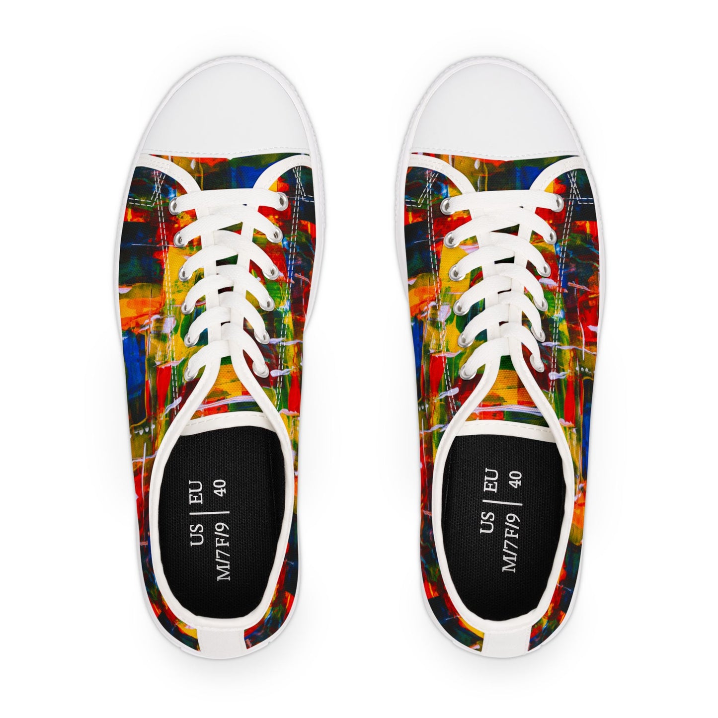 Abstract Color Splash Low Top Sneakers