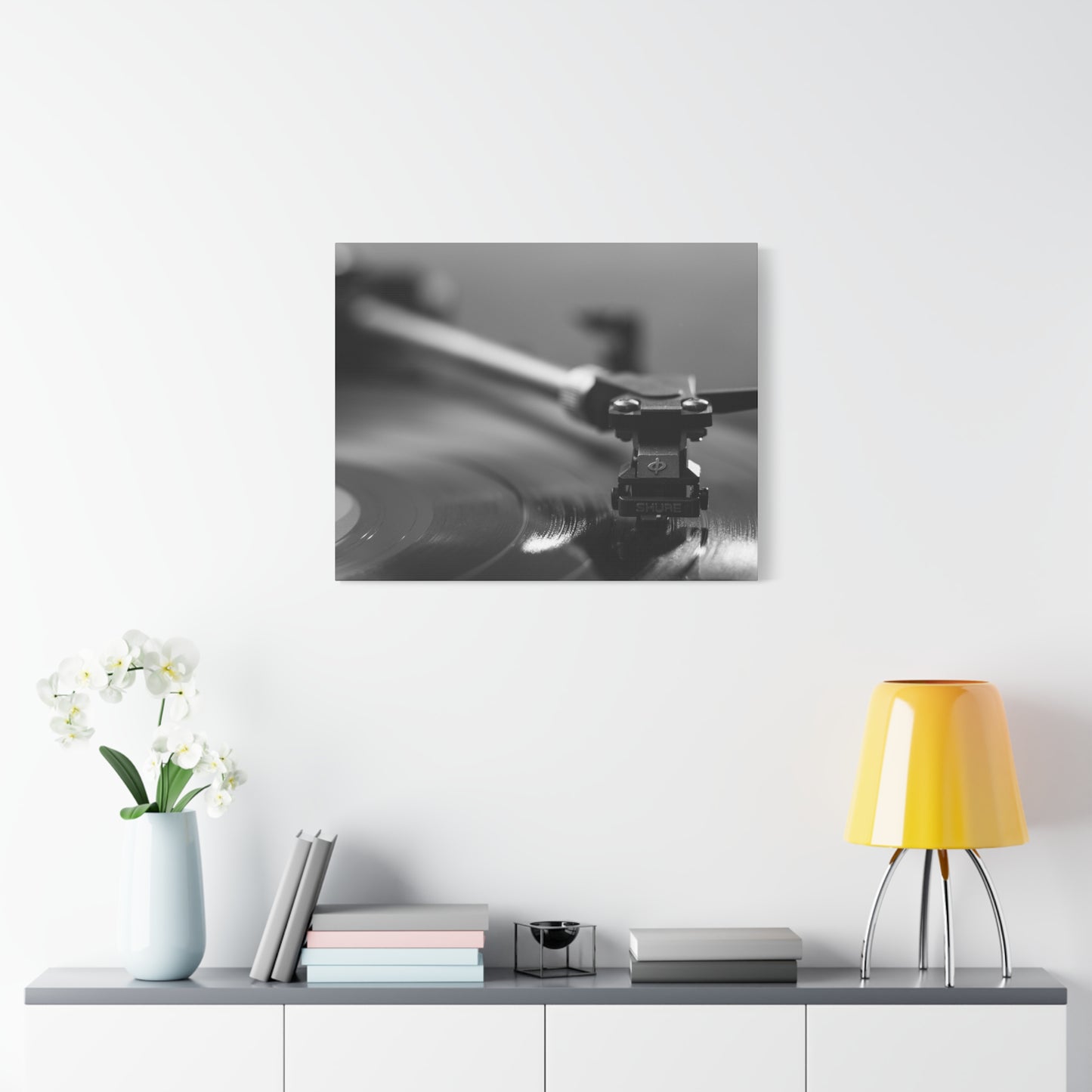 Vinyl Turntable Matte Canvas Print — Stretched 1.25" Wall Art