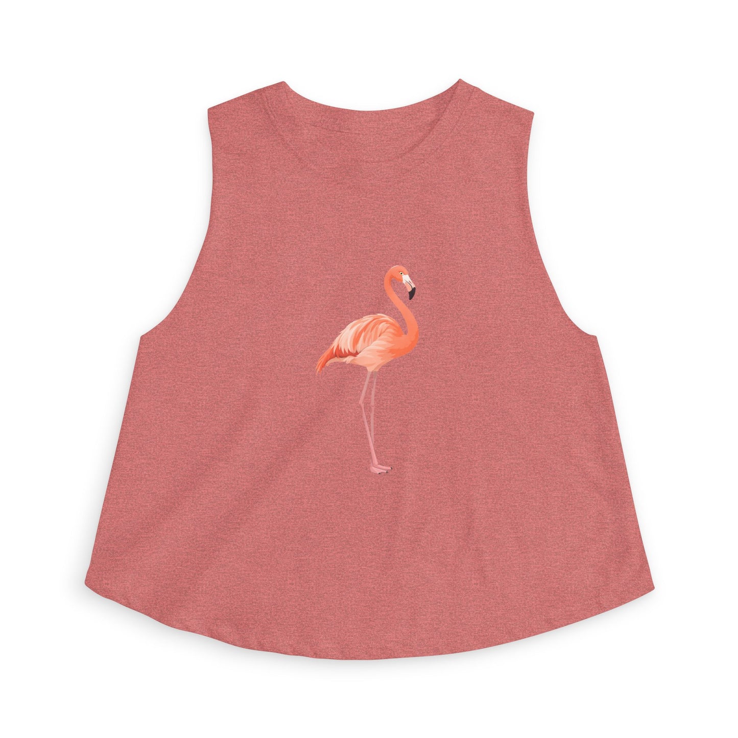 Flamingo Sketch Crop Top — Cute Tropical Graphic Tank