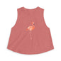 Flamingo Sketch Crop Top — Cute Tropical Graphic Tank