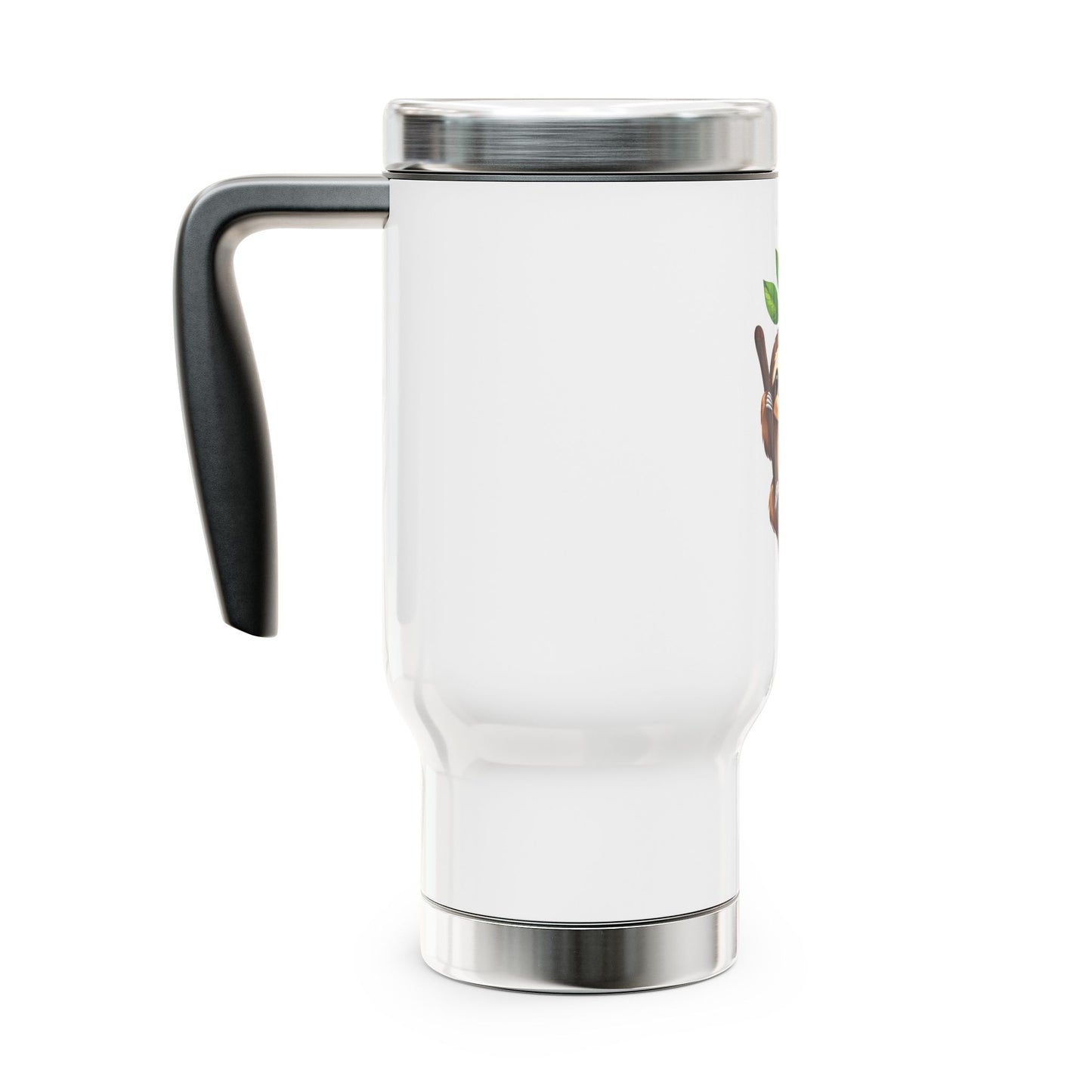 Sloth Travel Mug — Cute 14oz Stainless Steel Coffee Tumbler with Handle
