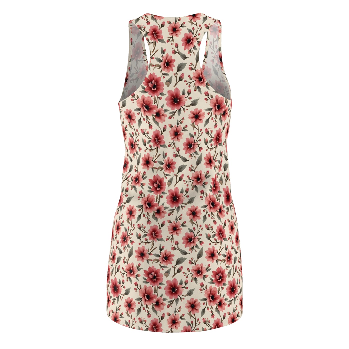Floral Racerback Dress, Summer Dress, Beachwear, Vacation Outfit, Floral Print Dress, Casual Sundress