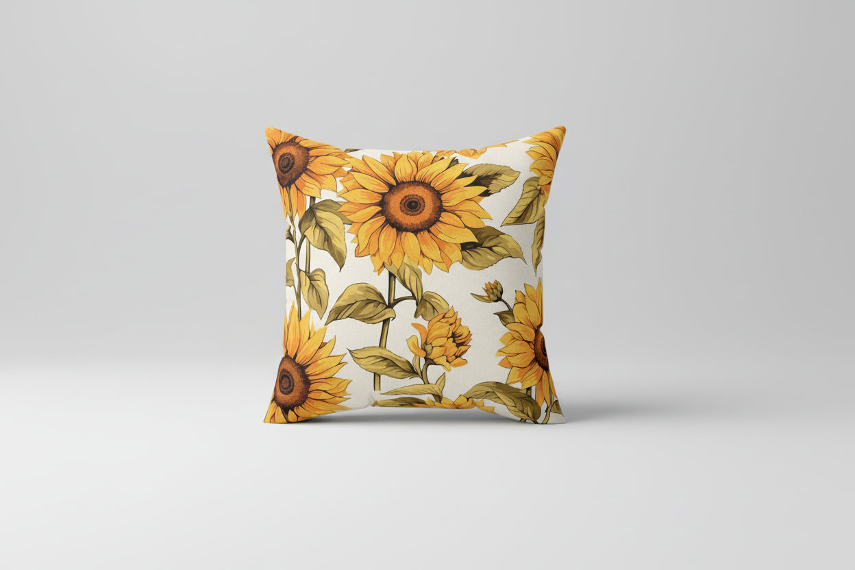 Sunflower Decor Pillow Cozy Home Accent, Summer Vibes, Floral Cushion, Throw Pillow Decor