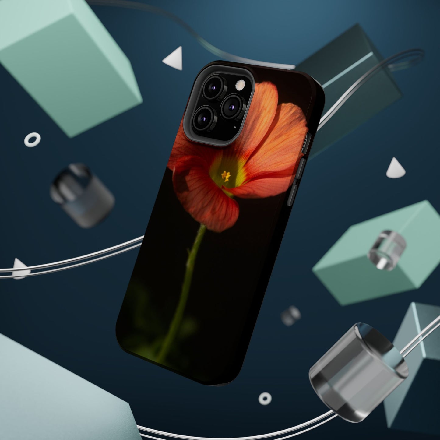 Poppy Bloom Magnetic Impact Phone Case — Slim Protective Floral Design