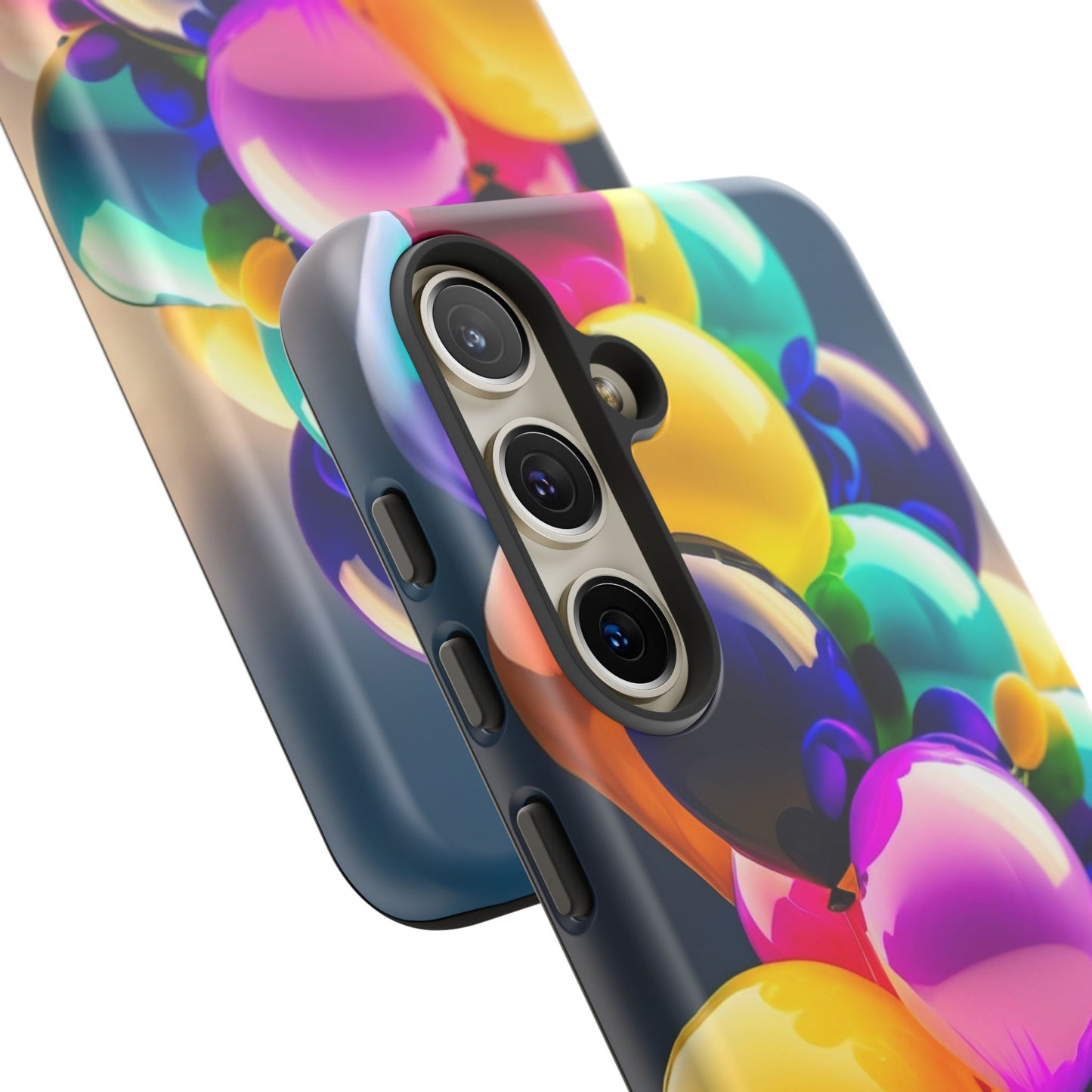Colorful Balloon Tough Phone Case — Vibrant Party Balloons Protective Cover