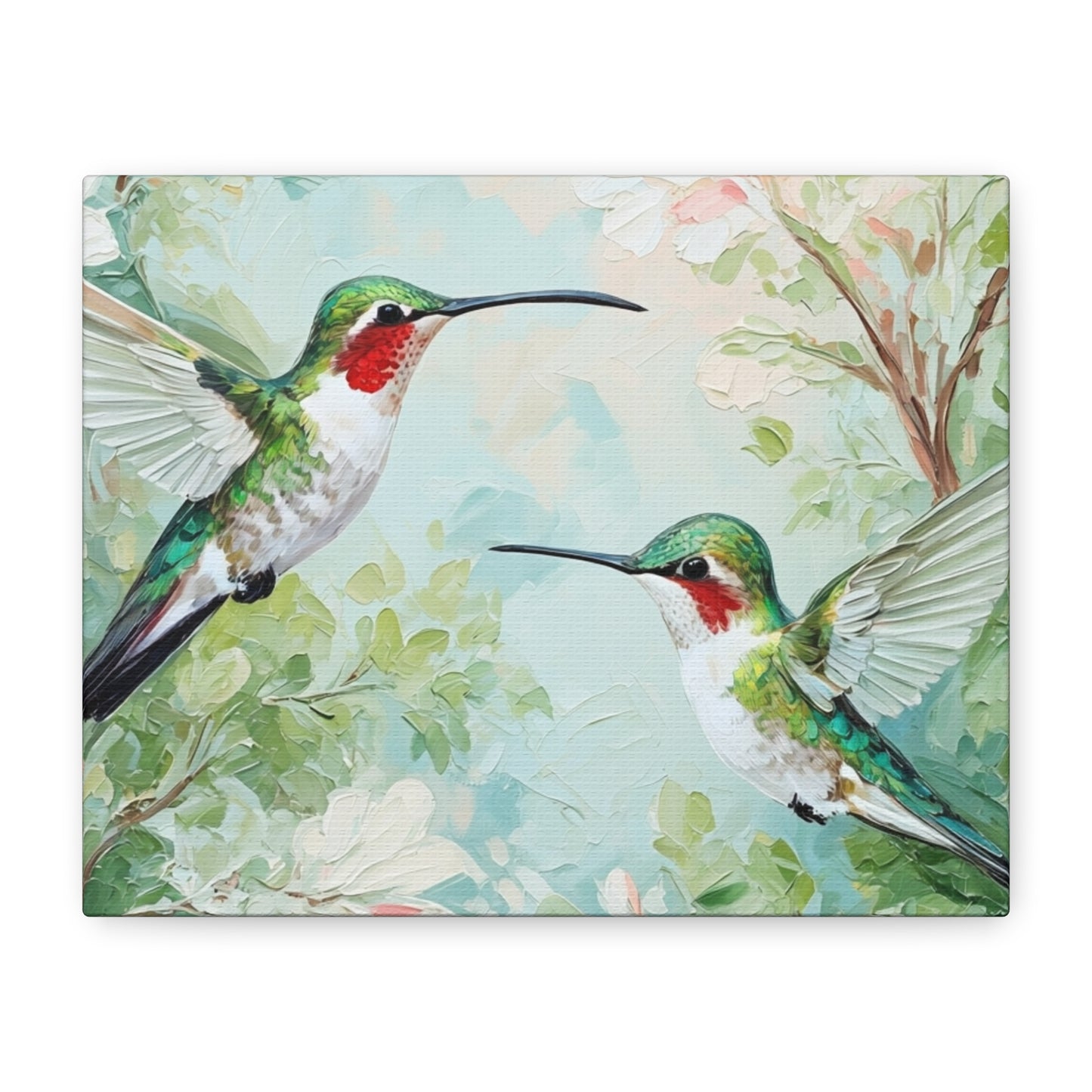 Hummingbird Canvas Wall Art — Stretched Matte Nature Print