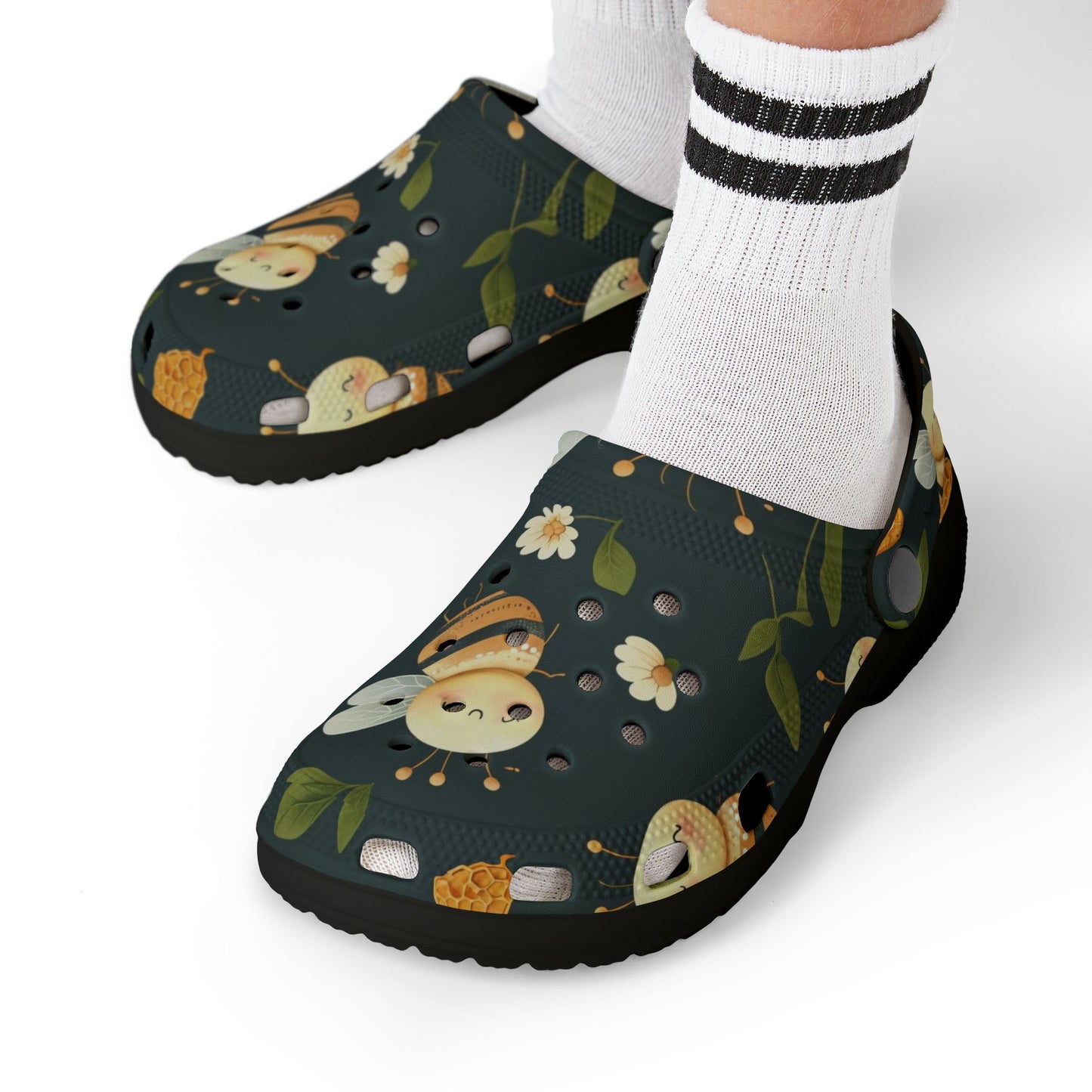 Bee-Themed Kid's Foam Clogs