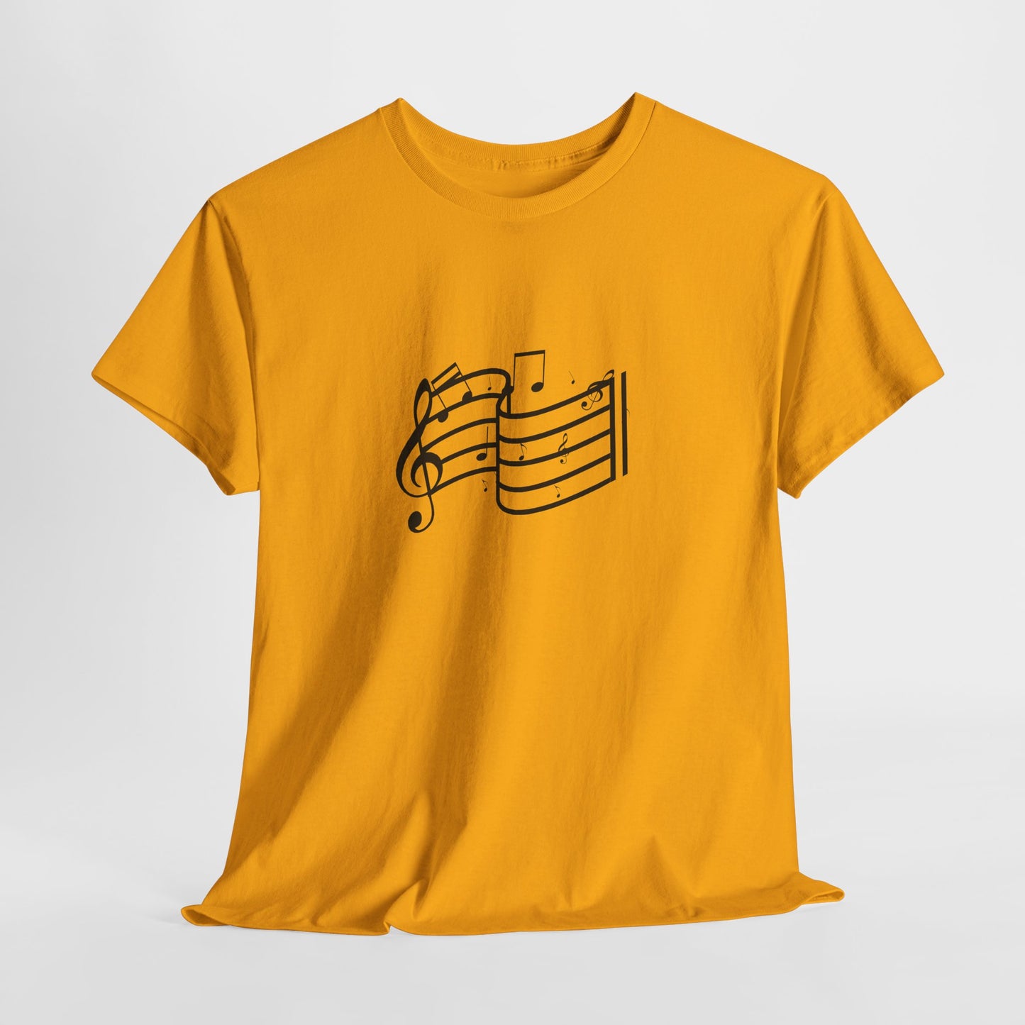Music Notes T‑Shirt — Minimalist Sheet Music Tee for Musicians & Music Lovers