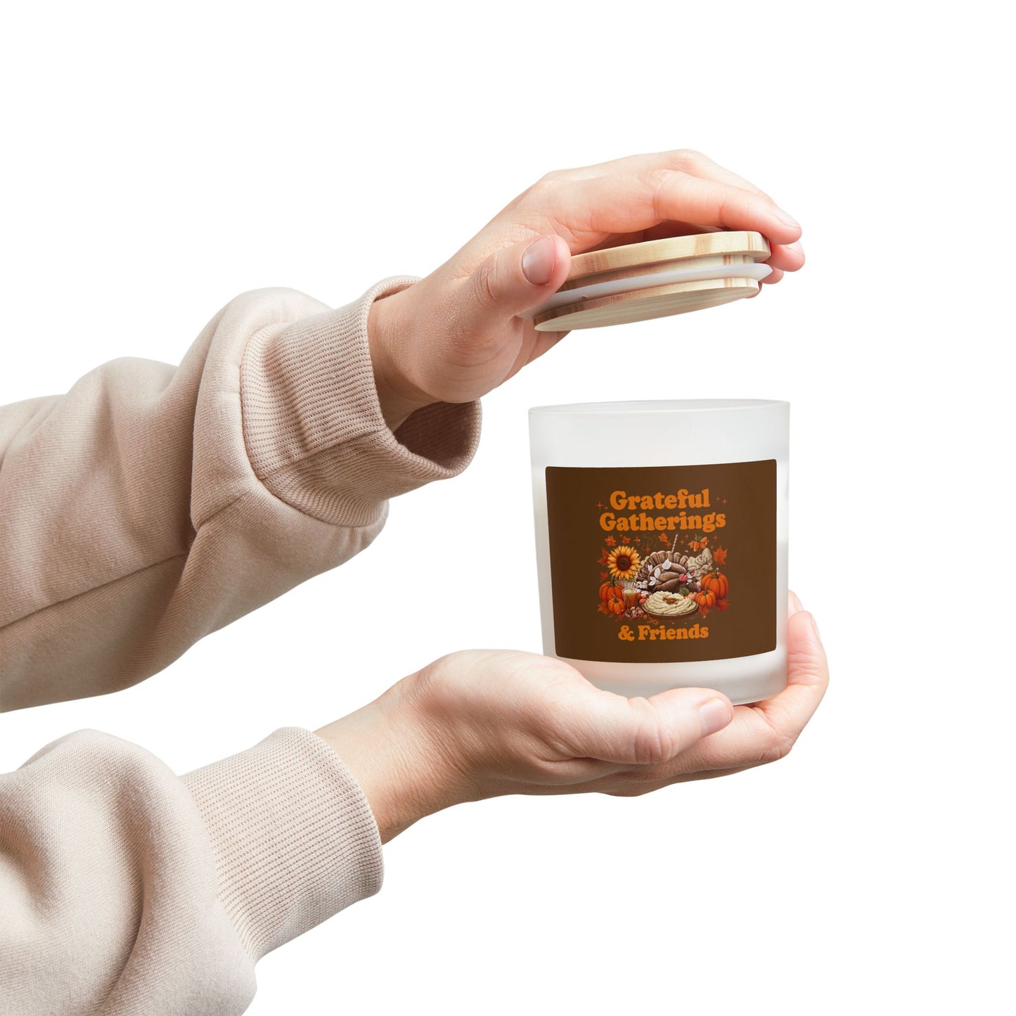 Thanksgiving Candle, Aromatic Home Decor, Grateful Gatherings & Friends, Fall Candle Gift, Cozy Ambiance