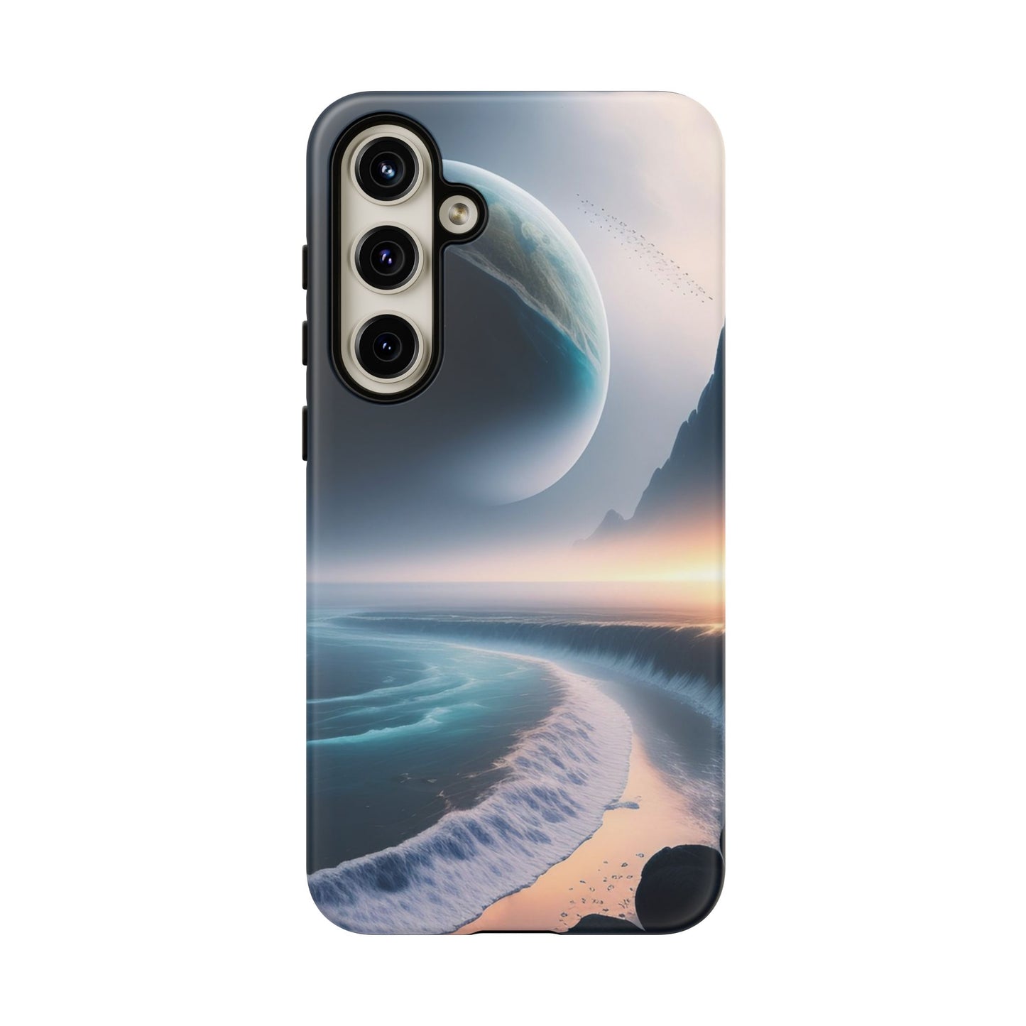 Galaxy Ocean Phone Case — Surreal Planet Beach Tough Case