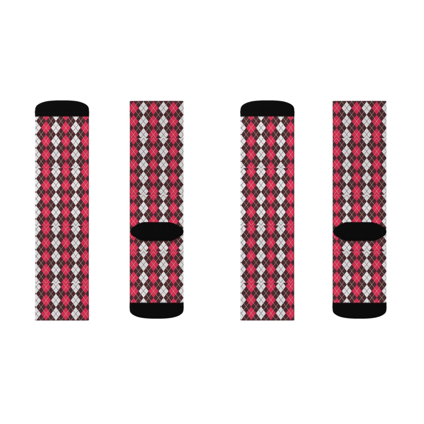 Cozy Plaid Sublimation Socks, Warm Accessories, Holiday Gift, Fun Fashion, Cozy Home Wear, Gift for Her