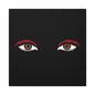 Red Lashes Wall Art Canvas — Glam Eyes Makeup Decor