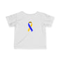 Infant Fine Jersey Tee with Blue and Yellow Ribbon, Cute Baby T-Shirt, Baby Shower Gift, Toddler Apparel, Infant Outfit, Newborn Clothes