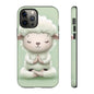 Meditating Lamb Phone Case — Cute Pastel Protective iPhone Cover