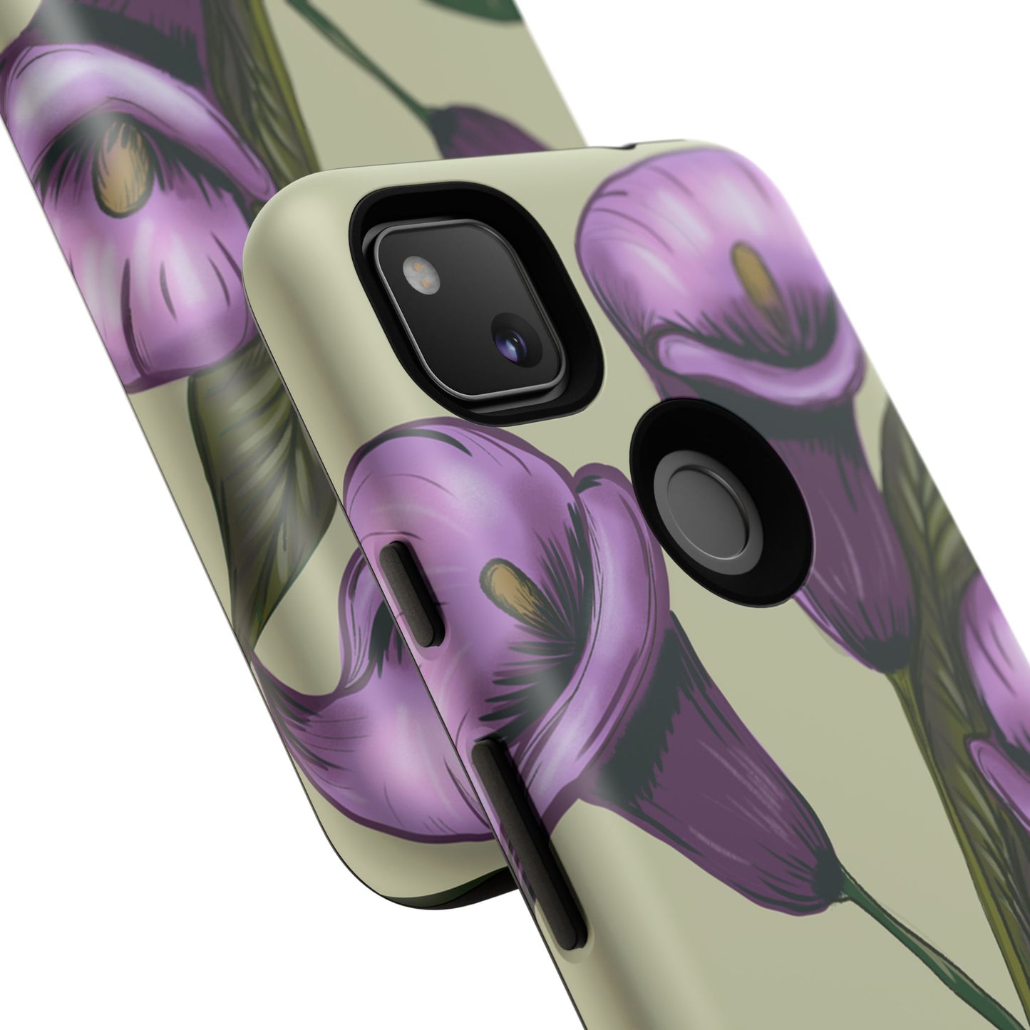 Floral Phone Case - Tough Cases, Purple Flower Design, Cell Phone Accessories, Gift for Her, Nature Lover Essentials