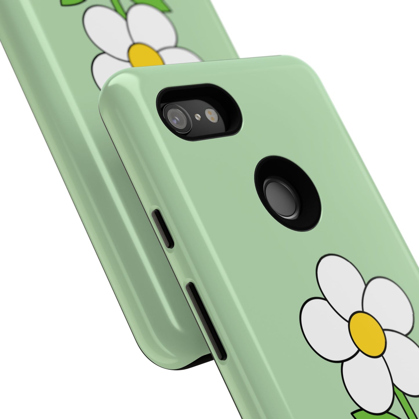Floral Phone Case - Tough Cases for Nature Lovers, Cute Green Flower Design, iPhone Cover, Gift for Her, Spring Accessories
