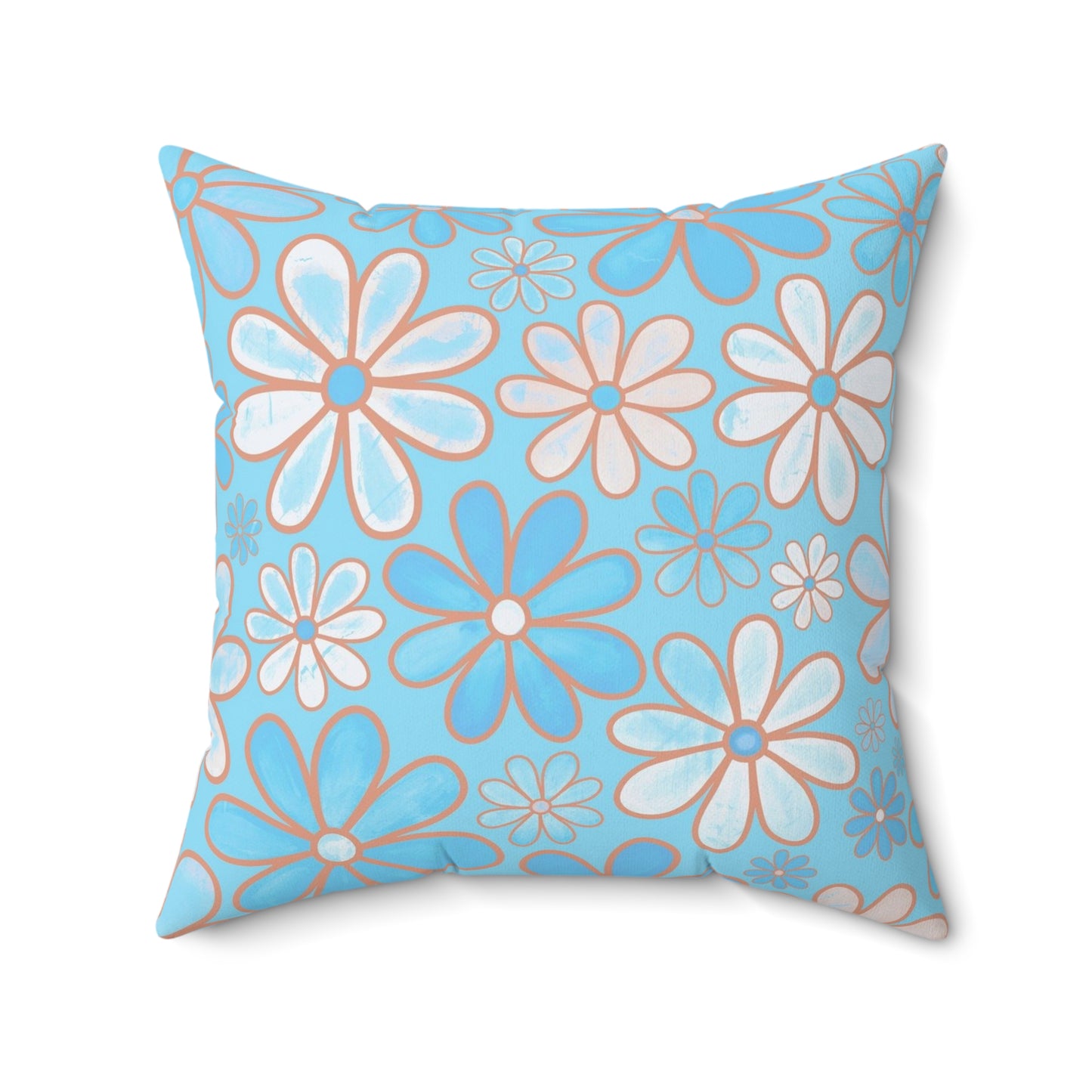 Floral Decorative Pillow, Flower Accent Cushion, Cozy Home Decor, Spring/Summer Vibes, Gift for Flower Lovers, Couch Pillow