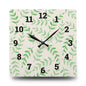 Elegant Leaf Pattern Acrylic Wall Clock, Modern Home Decor