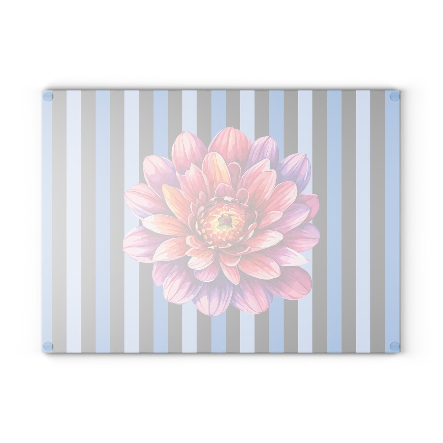 Vibrant Floral Glass Cutting Board