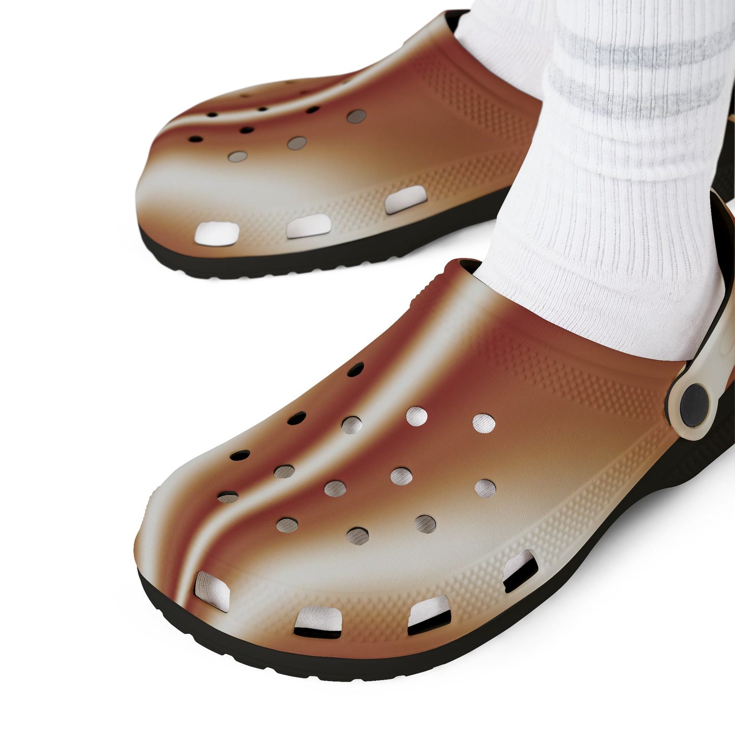 Rose Gold Foam Clogs — Lightweight EVA Slip-On Shoes