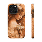 Vintage Floral Girl Magnetic Impact Phone Case — Protective iPhone Cover with Sepia Art