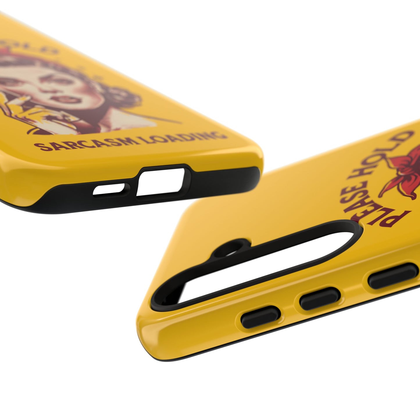 Phone Case - "Please Hold, Sarcasm Loading" Retro Pin-Up Tough Case