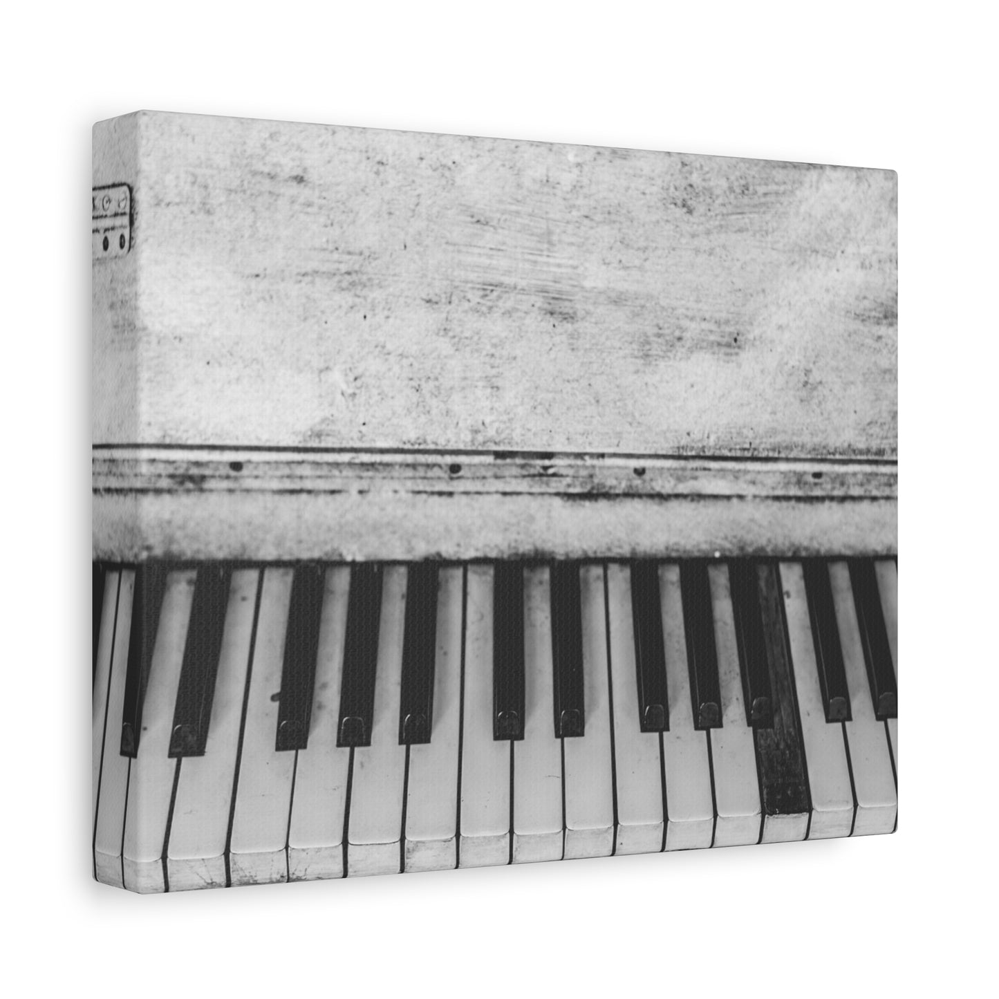 Vintage Piano Keys Matte Canvas Print
