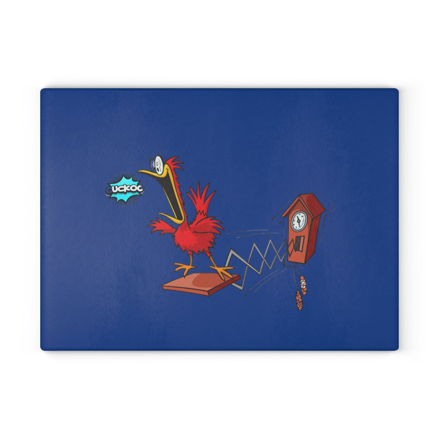 Whimsical Bird Glass Cutting Board