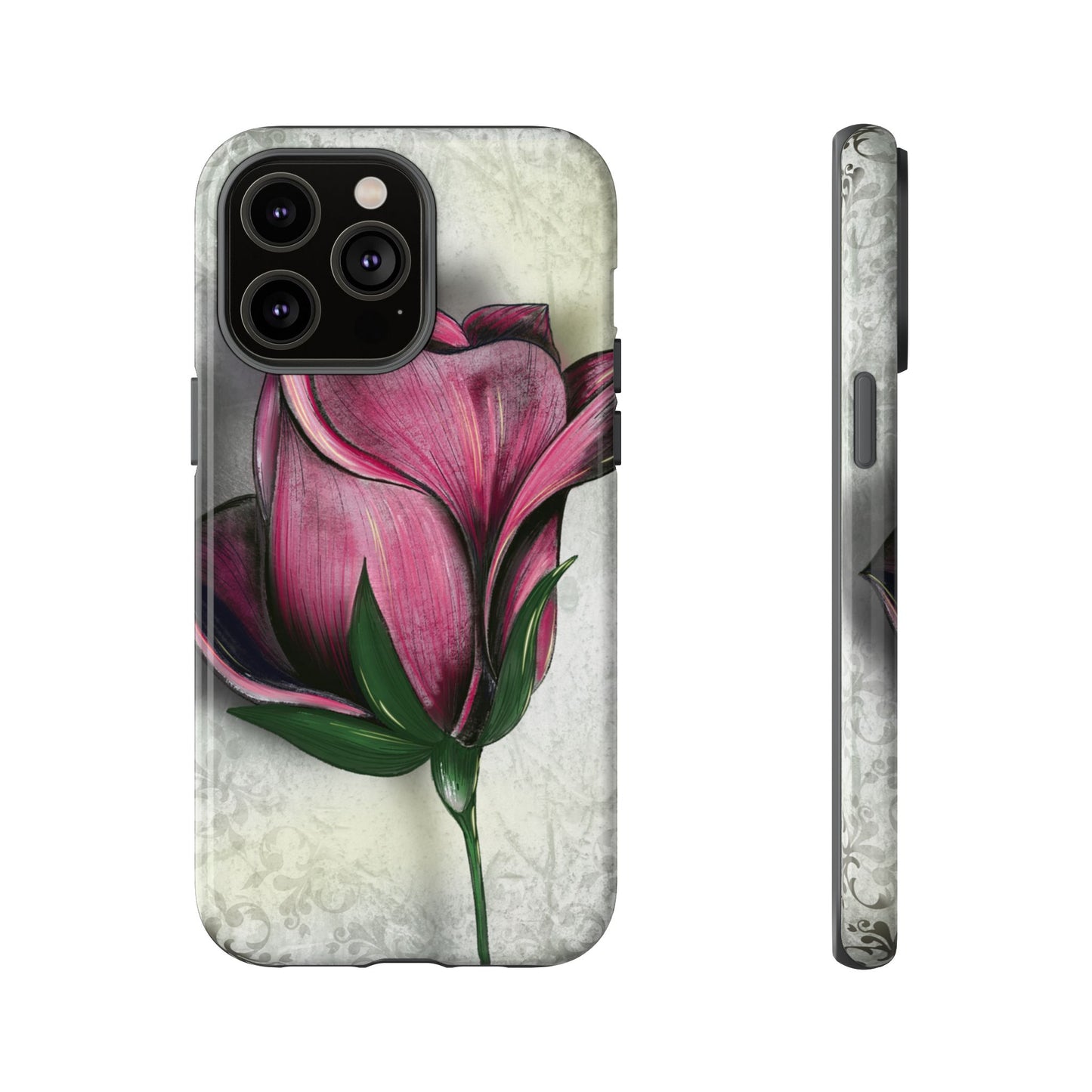 Rose Phone Case – Tough Cases, Floral Phone Cover, Gift for Her, Minimalist Design, Nature Lover's Accessory, Birthday Gift Idea