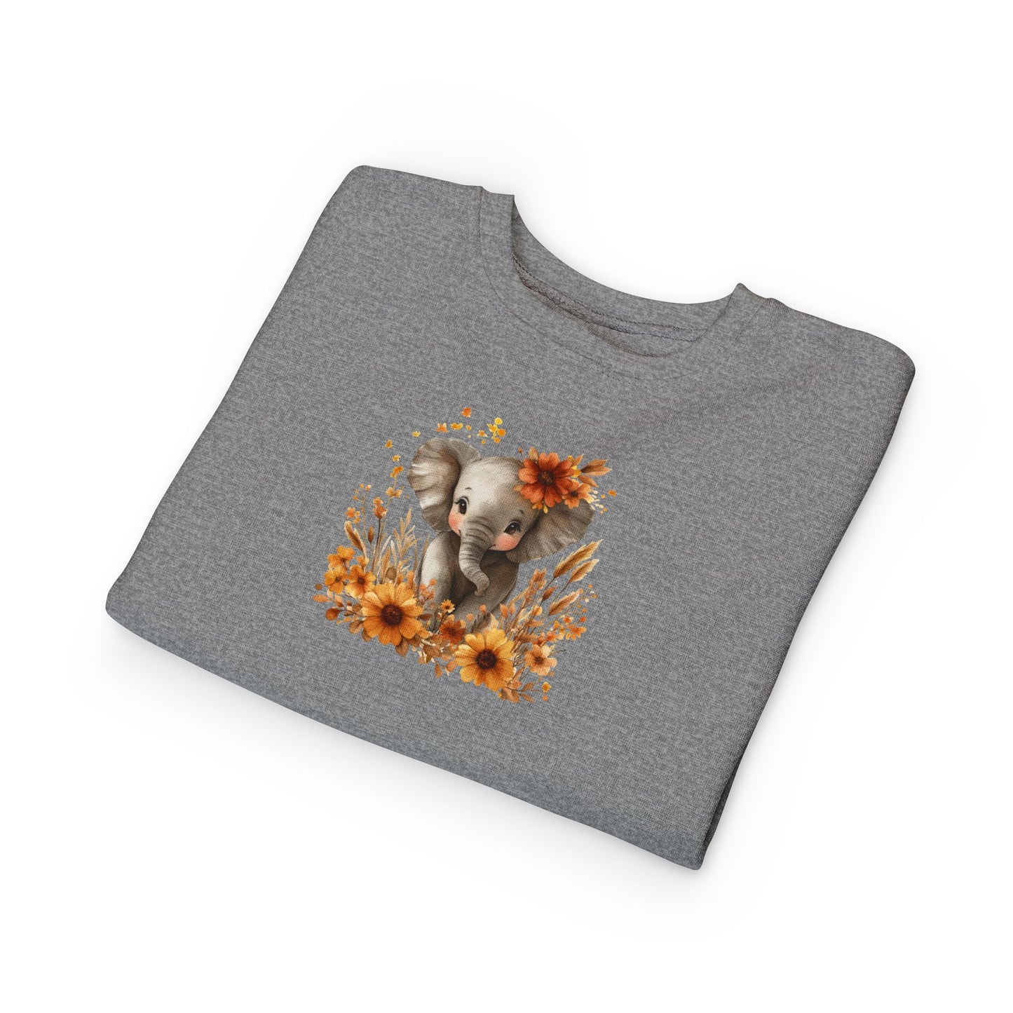 Adorable Elephant Toddler Sweatshirt - Cute Kids Apparel, Gift for Birthday, Baby Shower, Fall Fashion, Cozy Everyday Wear