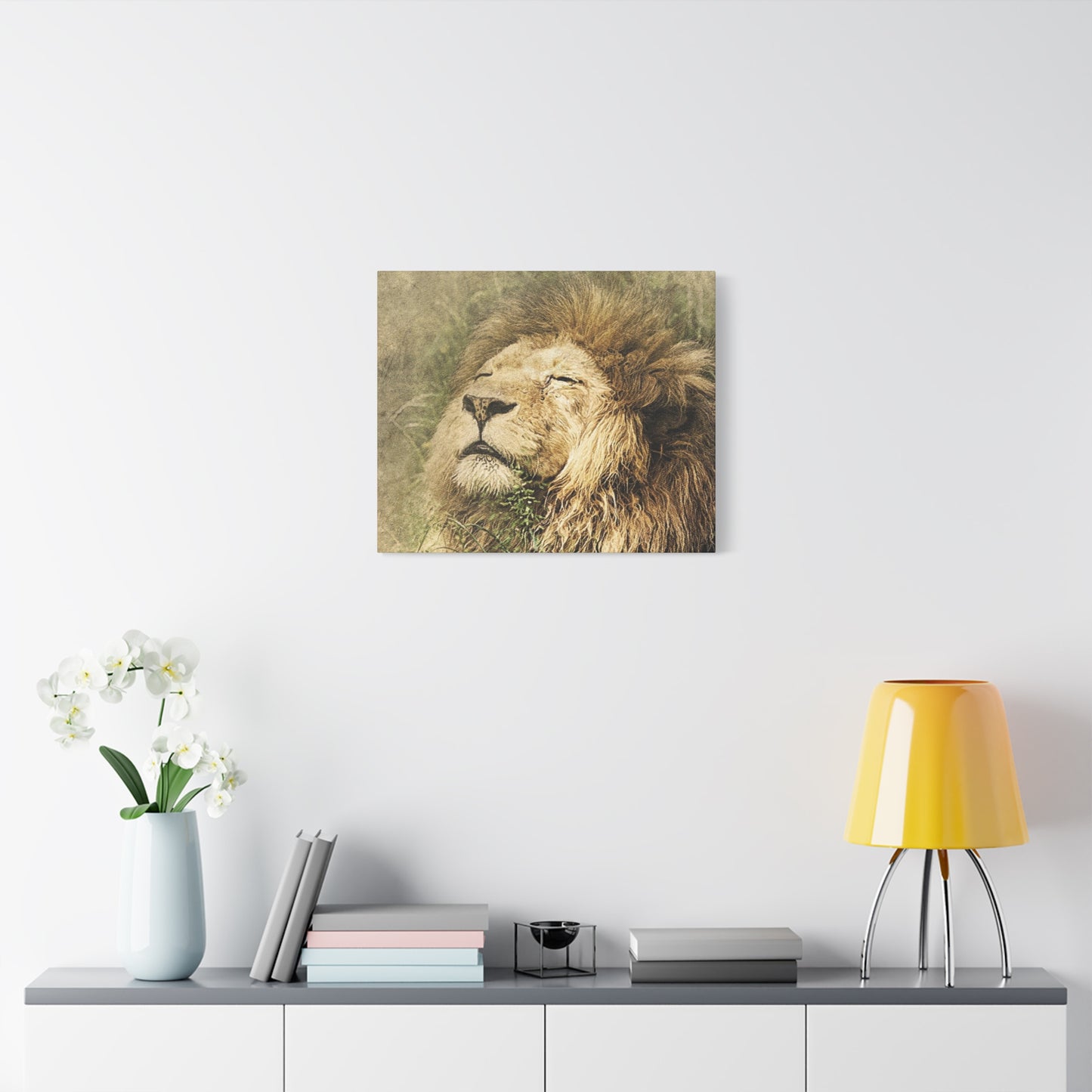 Lion Portrait Matte Canvas Print — Stretched 1.25" Wall Art