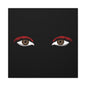 Red Lashes Wall Art Canvas — Glam Eyes Makeup Decor