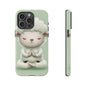 Meditating Lamb Phone Case — Cute Pastel Protective iPhone Cover