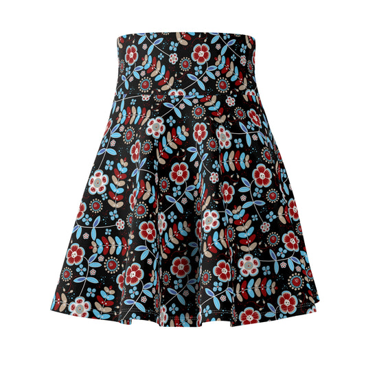 Floral Women's Skater Skirt - Vibrant Spring Fashion, Boho Chic Outfit, Festival Attire, Everyday Wear, Perfect for Summer Days