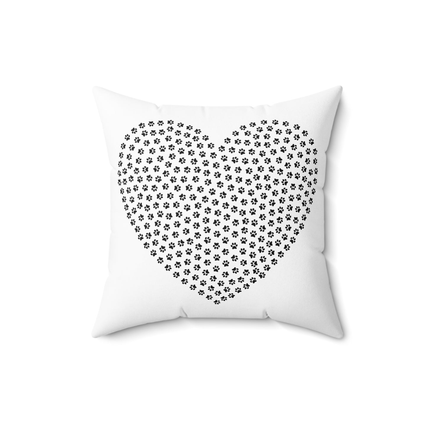 Heart of Tiny Paw Prints Pillow — Pet Lover Decorative Throw Pillow