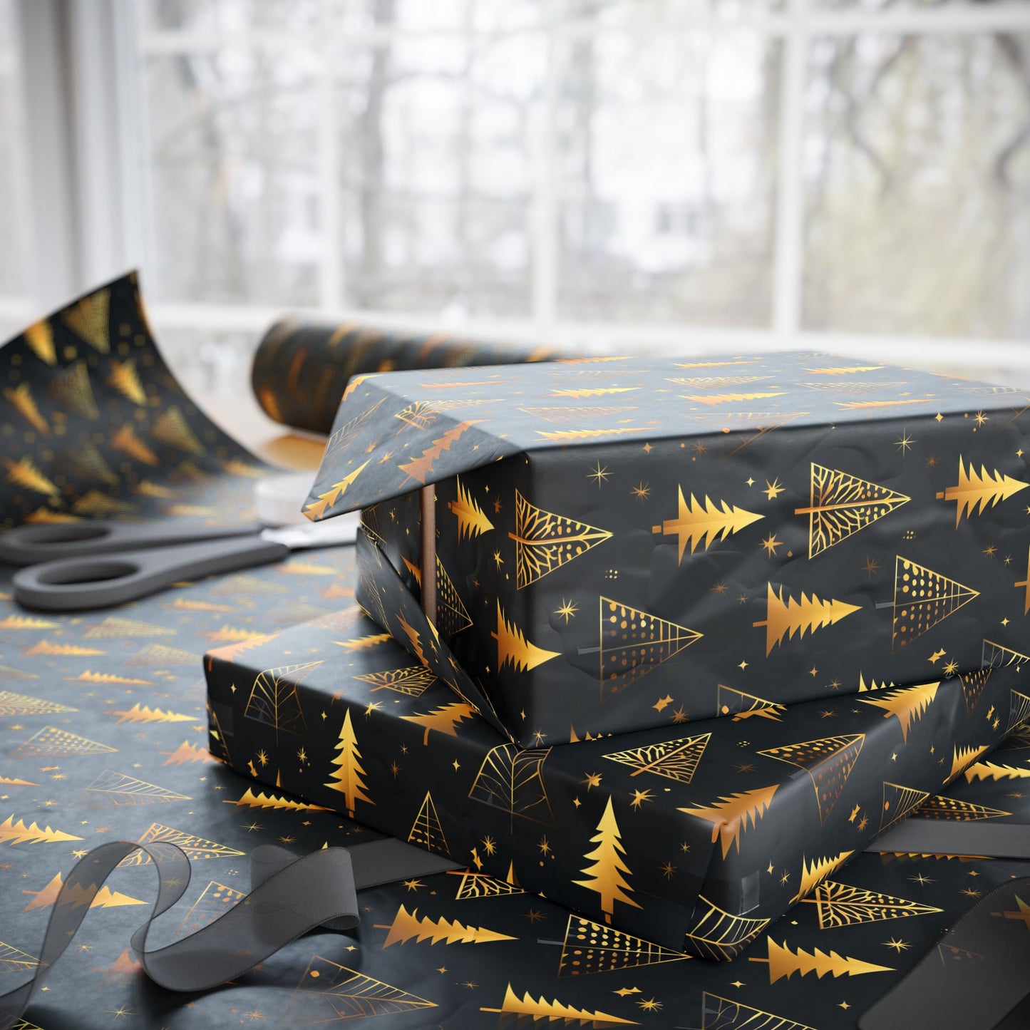 Elegant Holiday Wrapping Paper | Gift Wrap for Christmas, Birthdays, Parties, Eco-Friendly Gift Packaging, Festive Celebration Wrap