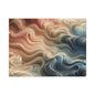 Abstract Swirl Matte Canvas Wall Art — Fluid Earth Tones, Stretched 1.25"