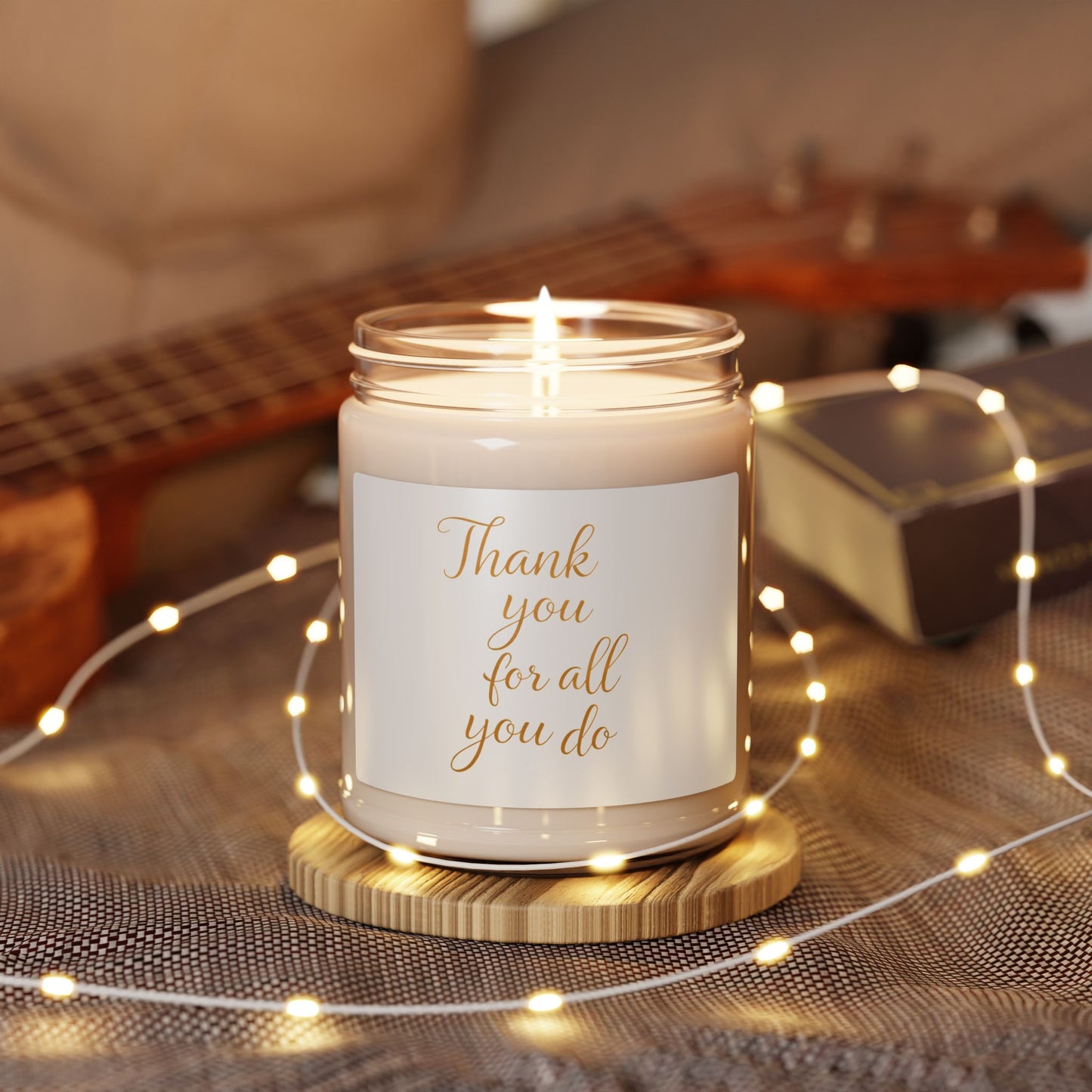 Soy Candle — "Thank You For All You Do" Scented Jar (9 oz)