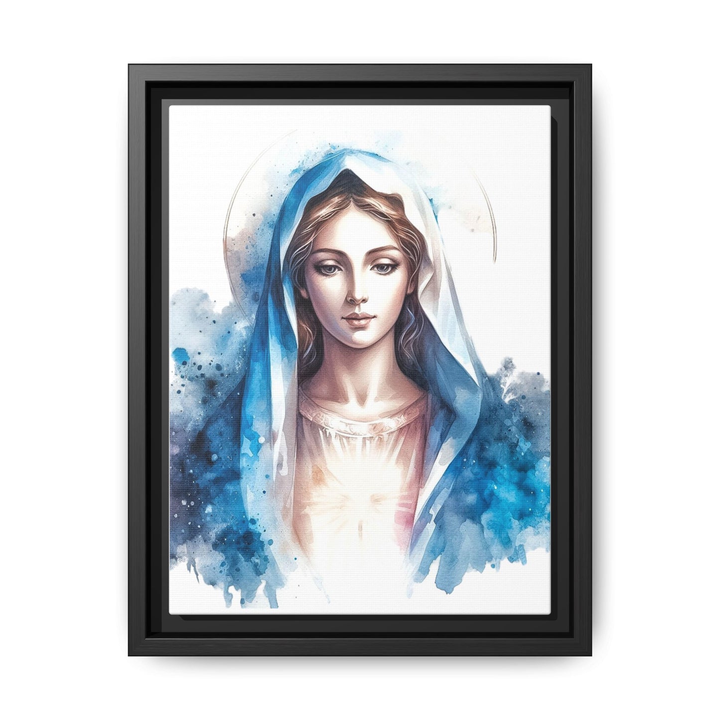 Framed Canvas Art Print, Spiritual Decor, Religious Artwork, Wall Decor, Gift for Faith, Elegant Home Decoration