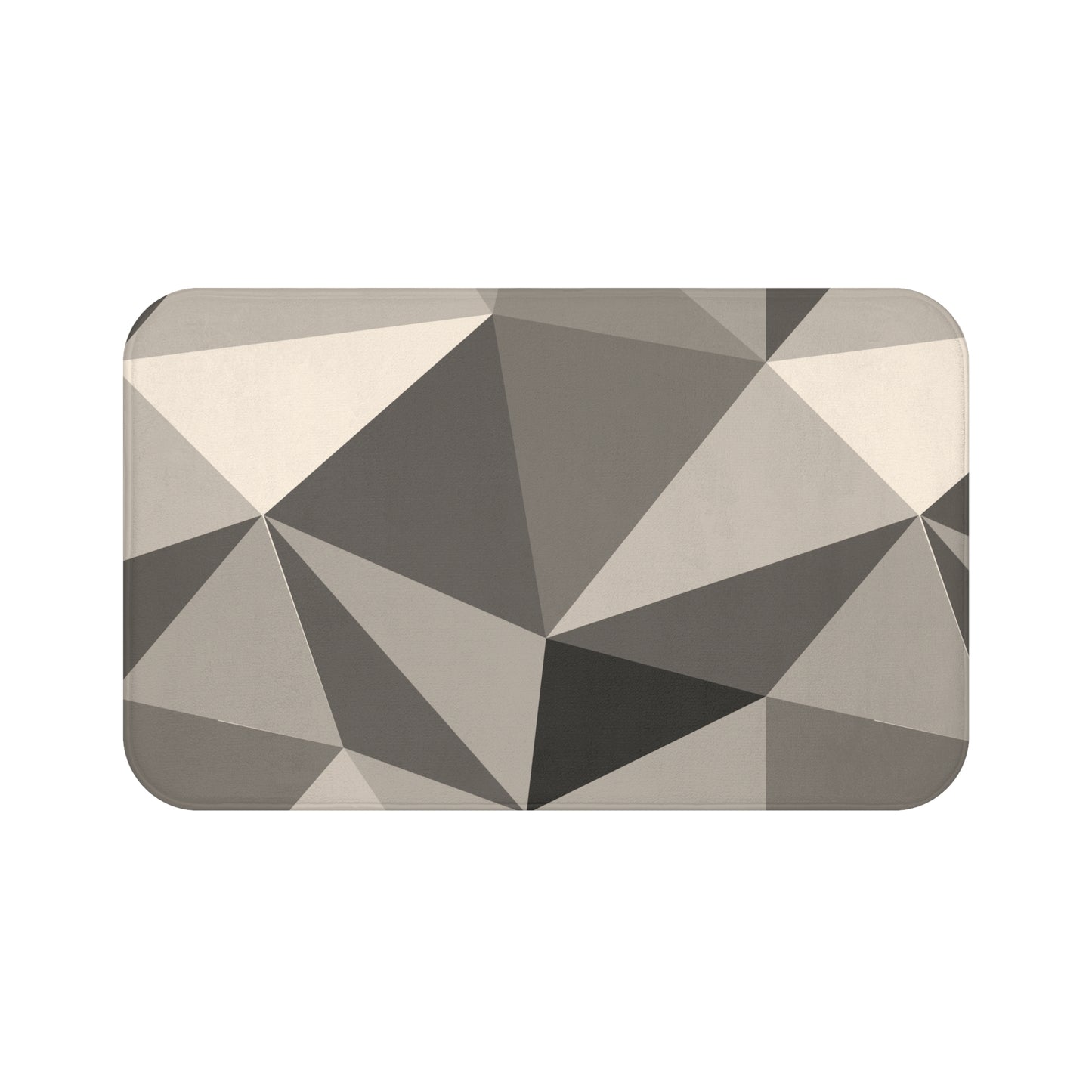 Geometric Gray Bath Mat - Modern Bathroom Decor, Stylish Rug for Home, Non-Slip Floor Mat, Housewarming Gift, Minimalist Design
