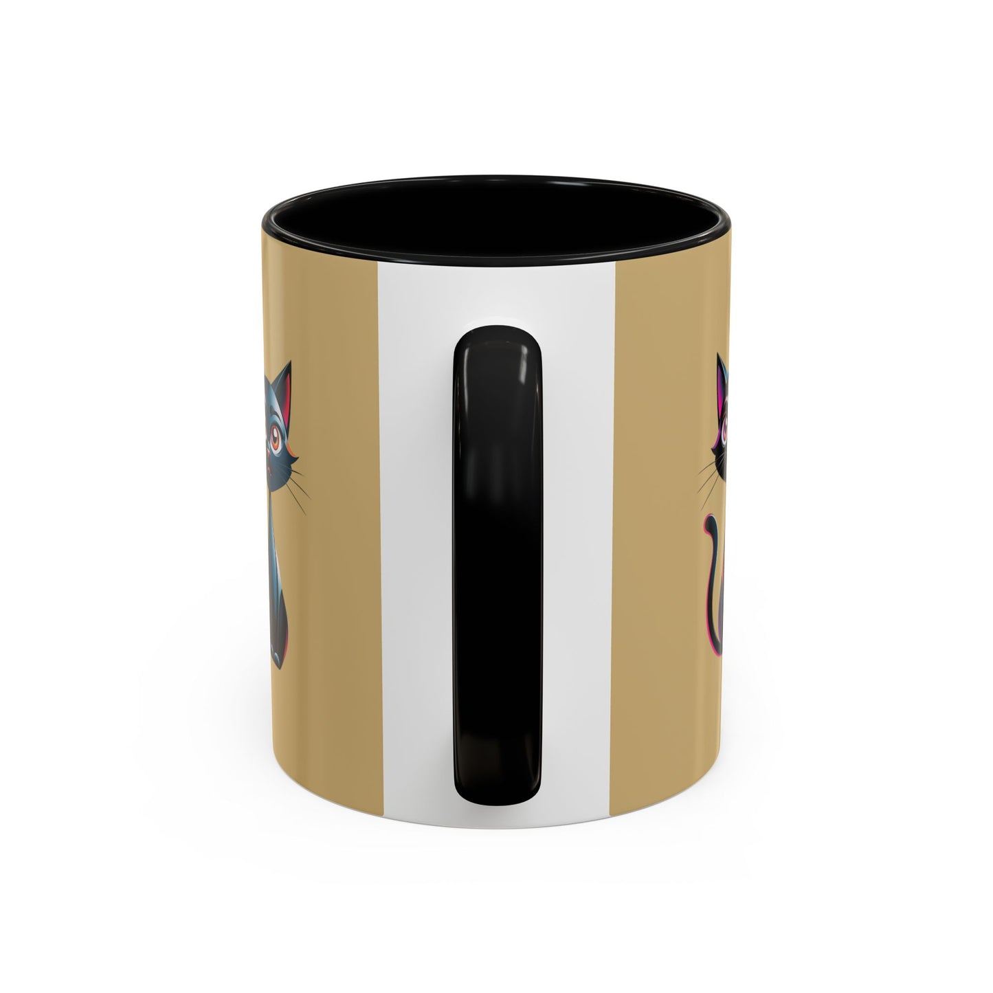 Cute Cat Accent Coffee Mug - Perfect for Cat Lovers, Gift for Birthdays, Home Decor, Animal Enthusiasts, Fun Kitchenware
