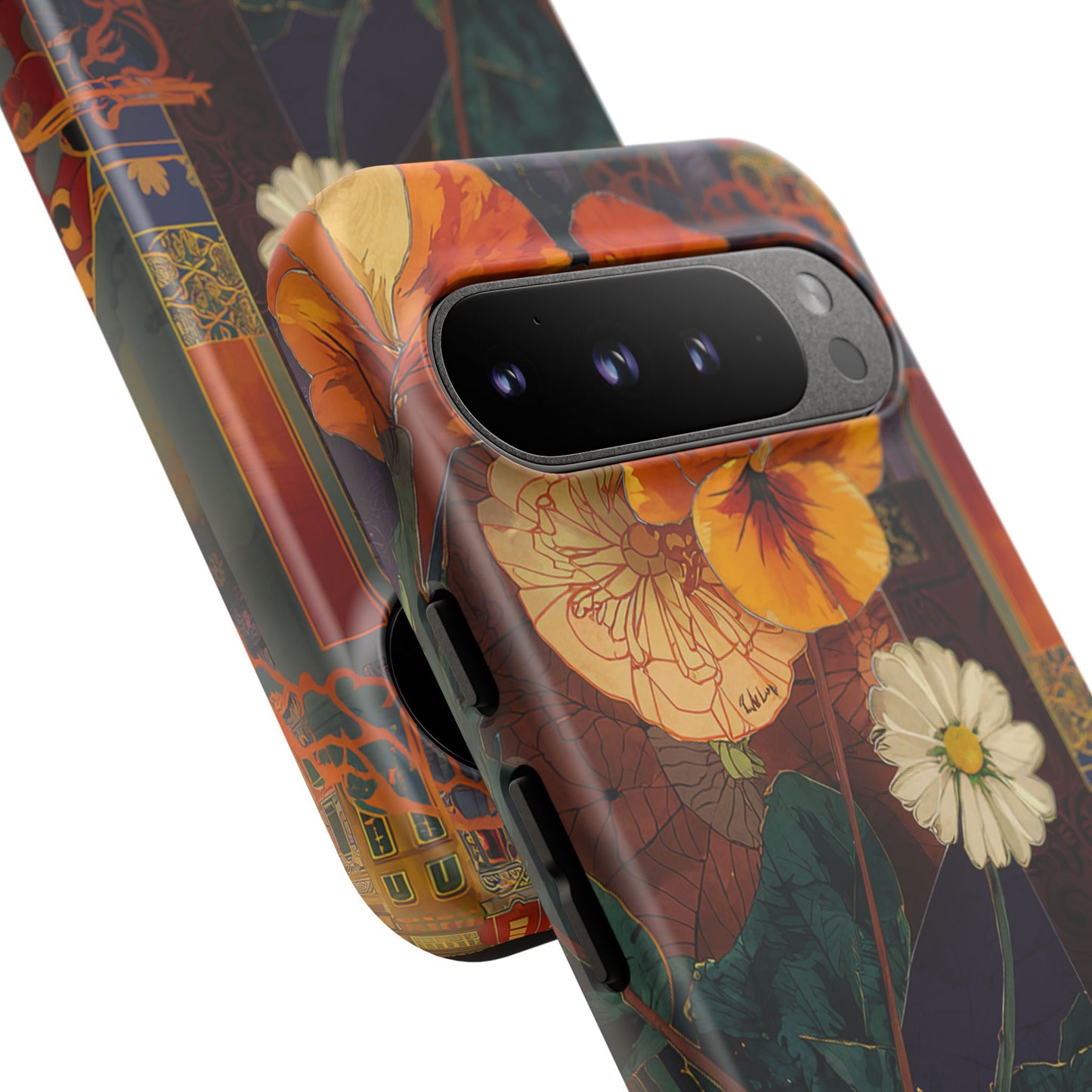 Floral Pansy Tough Phone Case — Vintage Botanical Protection
