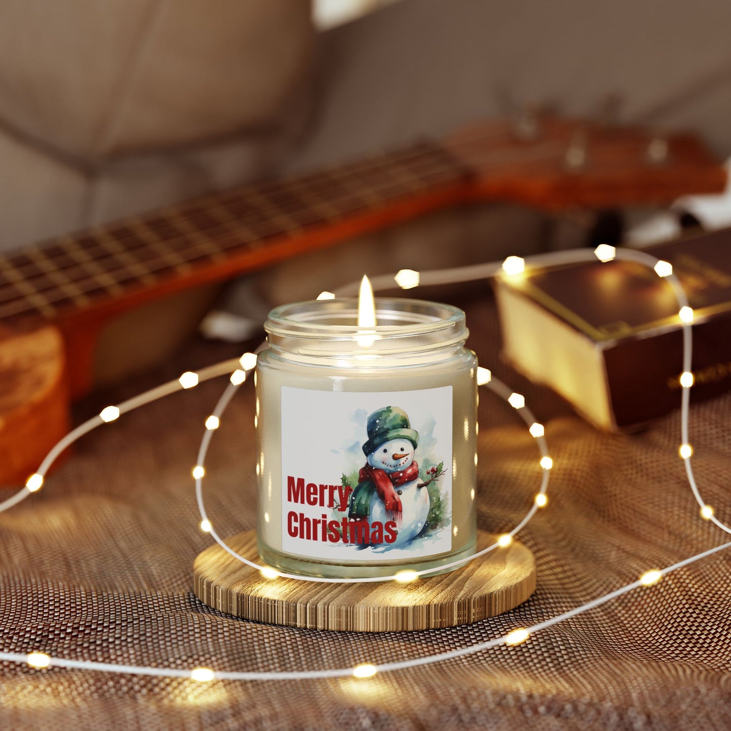 Christmas Snowman Scented Candle — Coconut Apricot Wax (4oz & 9oz)
